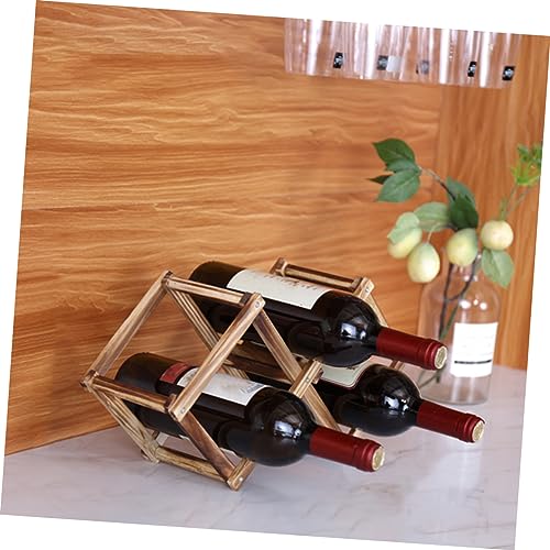 Soporte plegable para vino moderno en plástico marrón miniatura 7