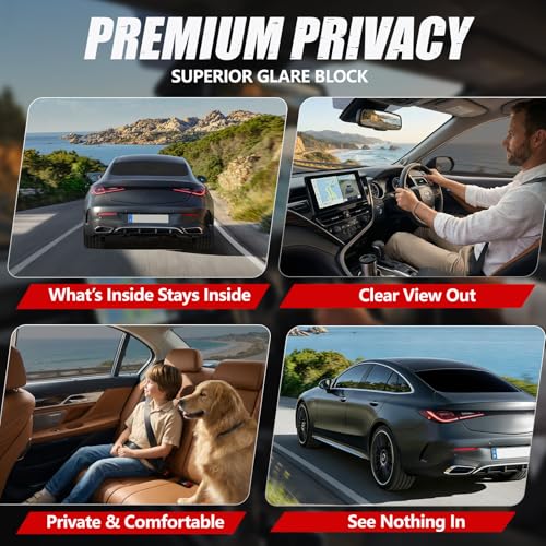 Image of Vepagoo Ceramic Car Window Tint Film 20% VLT, 36 inch x100FT | Daytime privacy, no signal interference, 99% UV block, scratch-resistant, DIY side /rear windows.