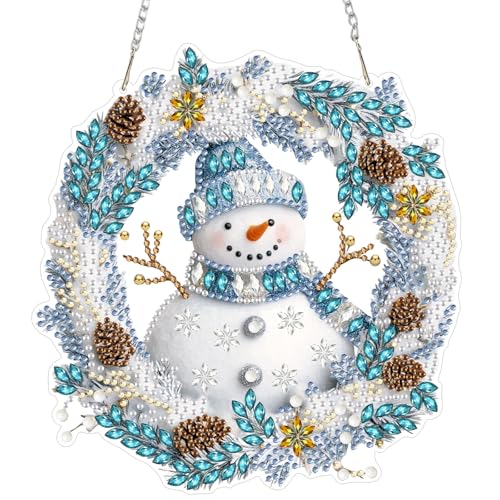 MEIYUDA Snowman Diamond Art Hanging Kits for Adult,...