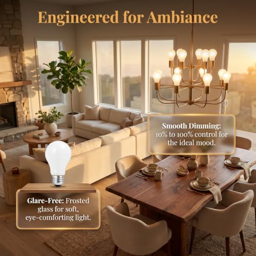YHNCIMF 6-Pack 60W Dimmable A19 E26 Incandescent Light Bulbs by YHNCIMF - Used condition - Image 3