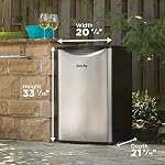 Réfrigérateur mini Danby DAR044A6BSLDBO de 4,4 pi³, réfrigérateur extérieur, look en acier inoxydable IPX4, parfait pour patio, cabane, bar de piscine, classé E-Star