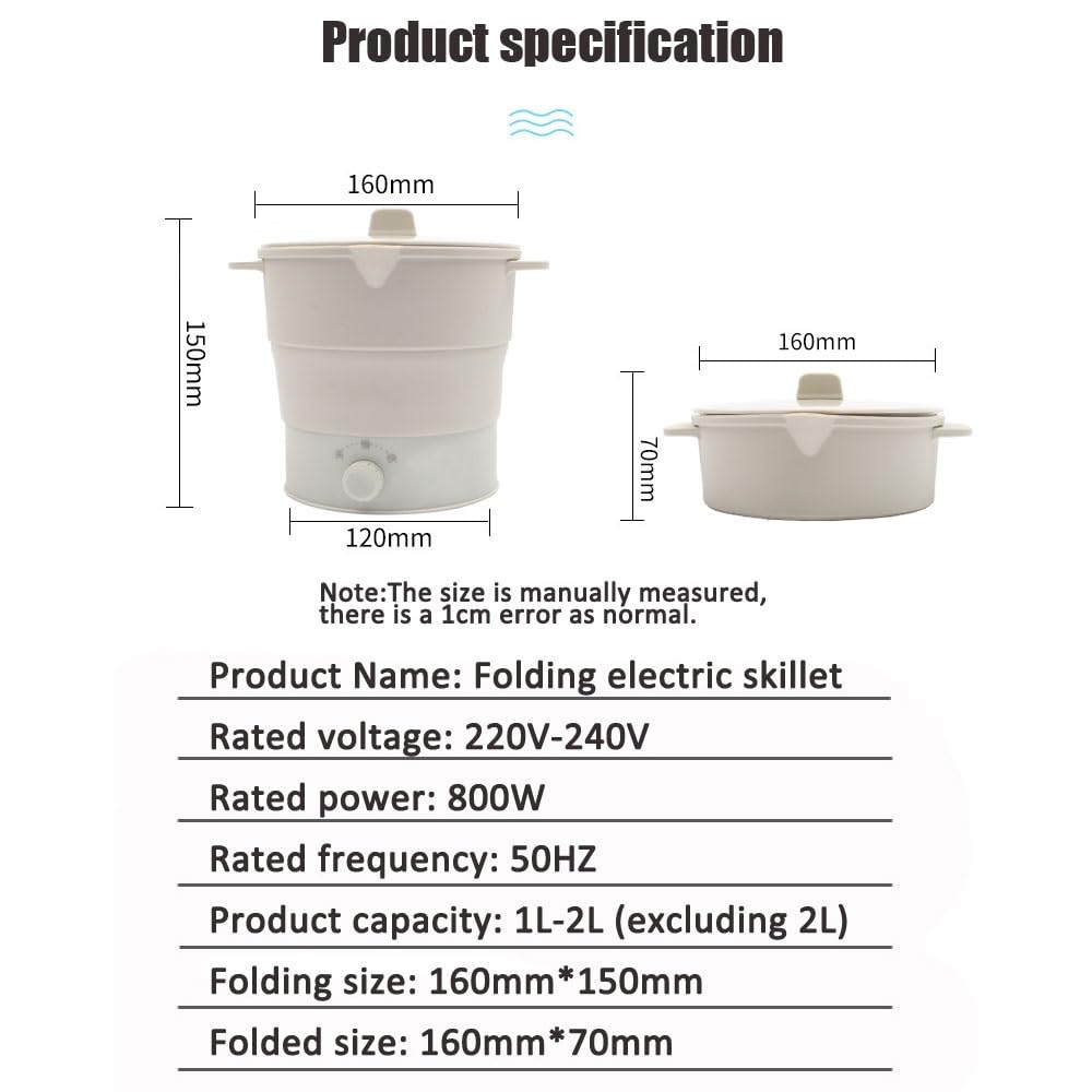 Bouilloire De Voyage Électrique Pliable Bouilloire Électrique Portable Pliable Silicone De Qualité Alimentaire Cuiseur À Marmite Chaude Eau Bouillante Rapide Pour La Randonnée En Camping En Plein Air