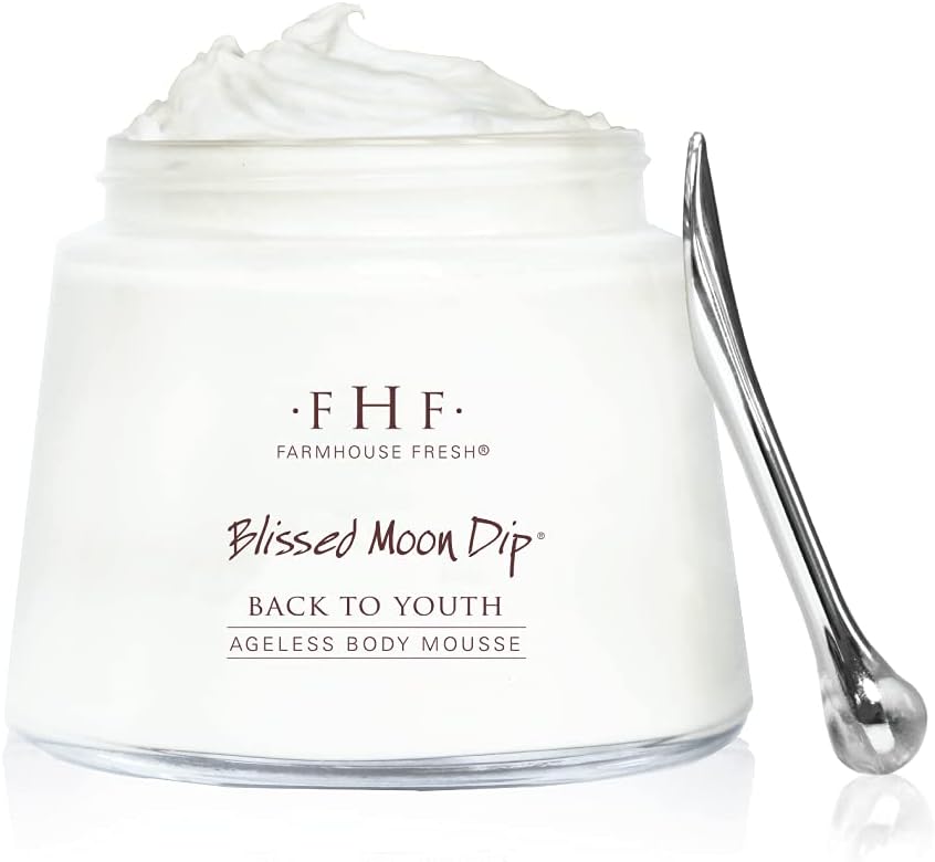 Body Lotion, Firming Moisturizing Peptide Cream. Blissed Moon Dip Back To Youth Ageless Body Mousse. 8 Fl Oz