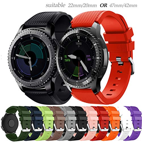 Sangle de montre adaptable 20mm 22mm fermoir actif robuste