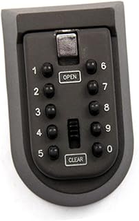 BESPORTBLE Box Key Holder Lock Box Portable Lock Box Outdoor Lock Box Lock Boxes for Keys Key Box Wall Mount Key Box Wall Mount Key Lock Box Wall Hanging Black Storage Box Wall Mount Lock Box