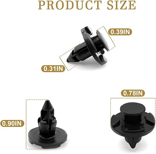 Miniatura 9 de 20 unids Fender Trim Panel Parachoques Retenedor Nylon Sustituye Nissan OEM 01553-09321 Compatible con MR328954