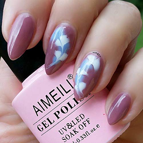 AIMEILI UV LED Gellack ablösbarer Gel Nagellack Blossom Gel Polish - Clear Blooming 10ml – Bild 4