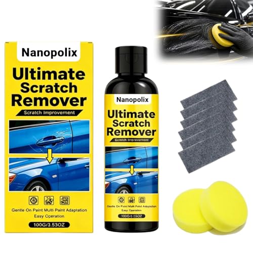 Nanopolix Scratch Remover Polishing Formula for Scratches Swirl Marks Scuff Removal Auto Paint Repair Kit for All Cars Motorcycles Restores Shine & Smooth Finish with Included Microfiber Cloth