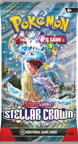 Stellar Crown Single Booster Pack – Factory Sealed – 10 Card per Pack – Artwork Will Vary