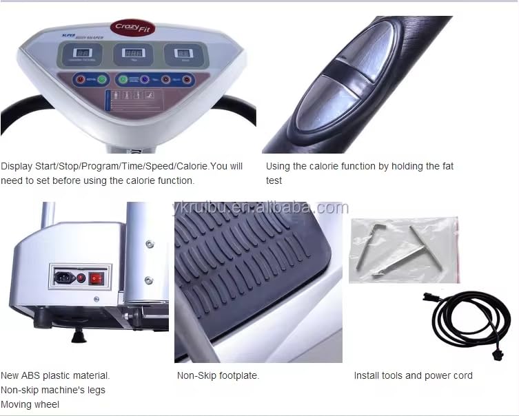 DR BWC Crazy Fit Massager for Full Body Workout Vibration and Fitness Platform White DR BWC Crazy Fit Massager for Full Body Workout Vibration and Fitness Platform White