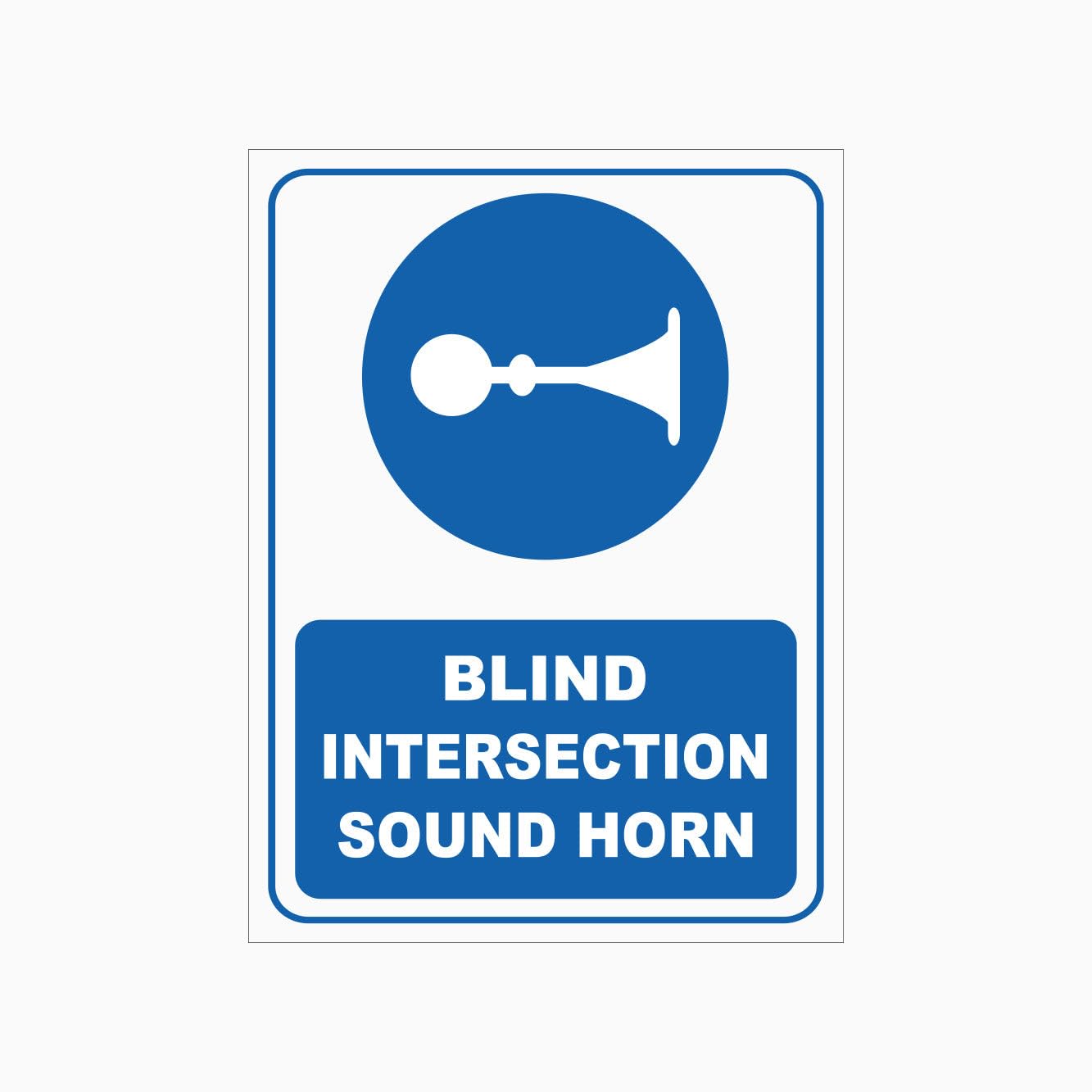 BLIND INTERSECTION SOUND HORN Sign Traffic Metal Tin Sign 8 x 12 inch for Industrial & Commercial Series