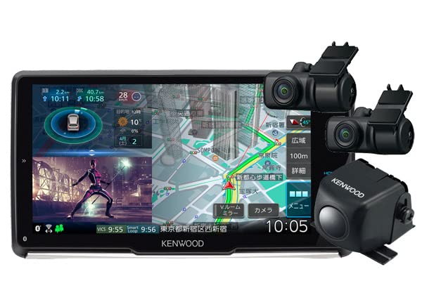 kenwood ナビMDV-D706BTW ドライブレコーダーセット