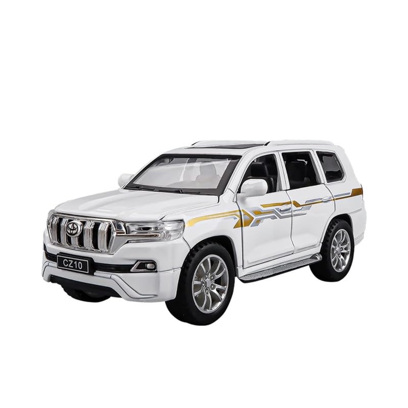 AMPEVA New 1 32 Toyota Prado Model Model Car Sports Car Exclusive Alloy Metal Pull Back Die-Cast Car Diecast Metal Pullback Toy Car with Openable Doors & Light Music Toys for Kids - White (B0DJ5XQD31) Amazon Price History, Amazon Price Tracker