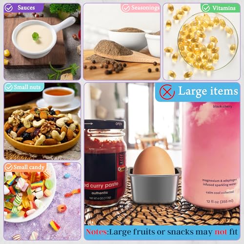 Image of Qukaka 6x2.7 Oz Salad Dressing Container to Go,Handy Leakproof Stainless Steel Meal Prep Containers Reusable,Sauce Containers for Lunch Box, Picnics, Travel, Office and Kitchen Storage-Square