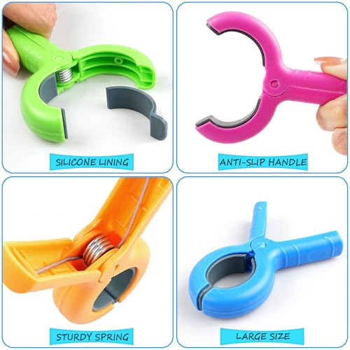 8 Stück große Wäscheklammern Handtuchklammern für Strandliegen, Klammern für Strandliegen, Winddichte Strandtuchklammern für alltägliche Wäsche Towel Clips für Badetuch, Teppich, Dicke Kleidung