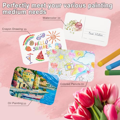 Cartes postales aquarelle 100% coton PATIKIL de qualité supérieure - 5