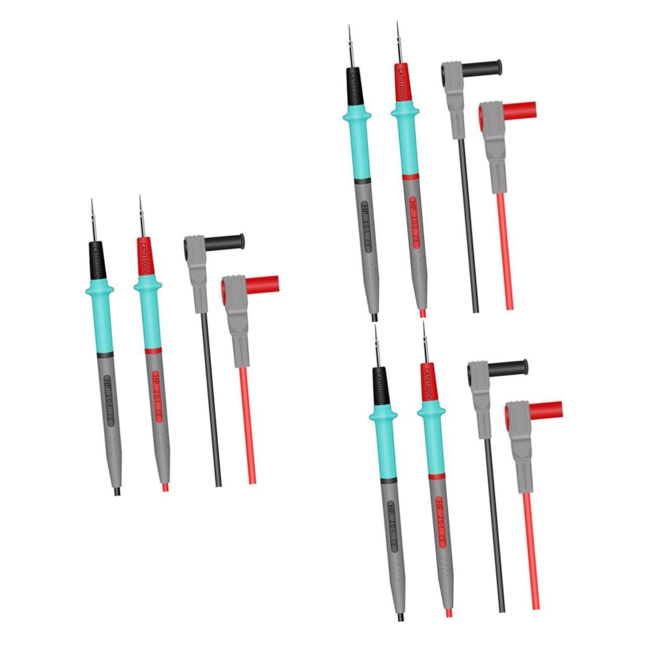 SOLUSTRE 3paia Puntali Per Multimetro Isolante Probes Per Misurazione Precisa Resistente Temperature e Basse Temperature Accessori Per Voltmetro