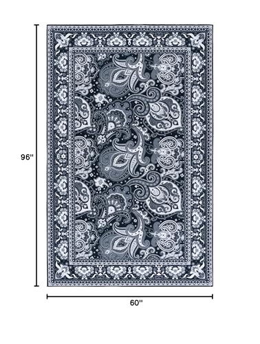 Tapete Safavieh Arizona 5' x 8' Negro y Gris miniatura 2