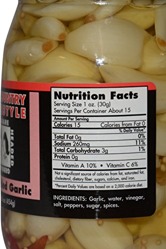 Texas Hill Country peeled Hot Pickled Garlic Cloves16oz
