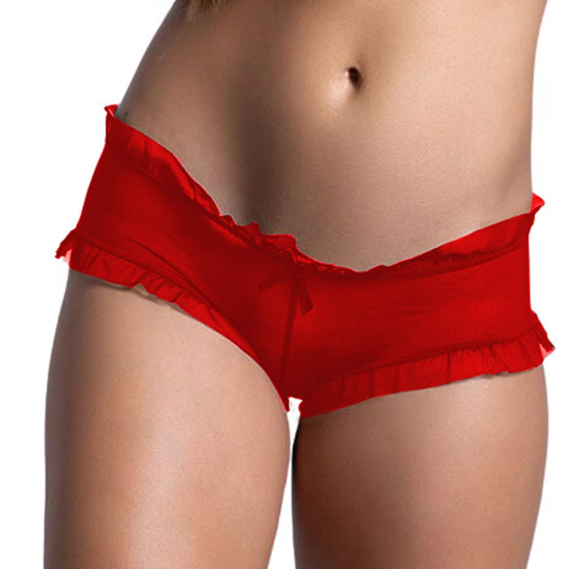 PinkZaar Women's Boyshorts Panty | Soft Lace Underwear | Free Size Fit to S/M/L | Stylish & Comfortable Red-picture-50