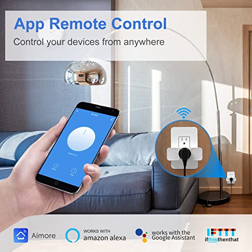 Image of Smart Plug 1 Pack Milfra 2.4GHz WiFi Smart Plug Smart Home Wi-Fi Outlet Compatible with Alexa Google Assistant