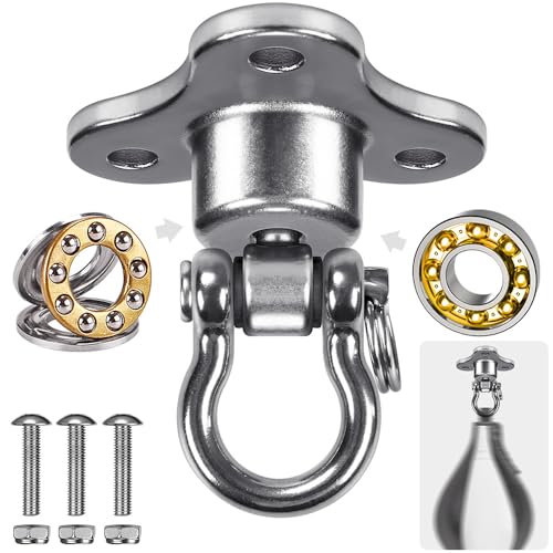 BeneLabel Speed Bag Swivel with 360° Rotation - Boxing Bearing Swivel for Punching Bag - Stainless Steel, Easy to Install, Durable and Smooth - Ideal for Boxing, MMA, Muay Thai Training