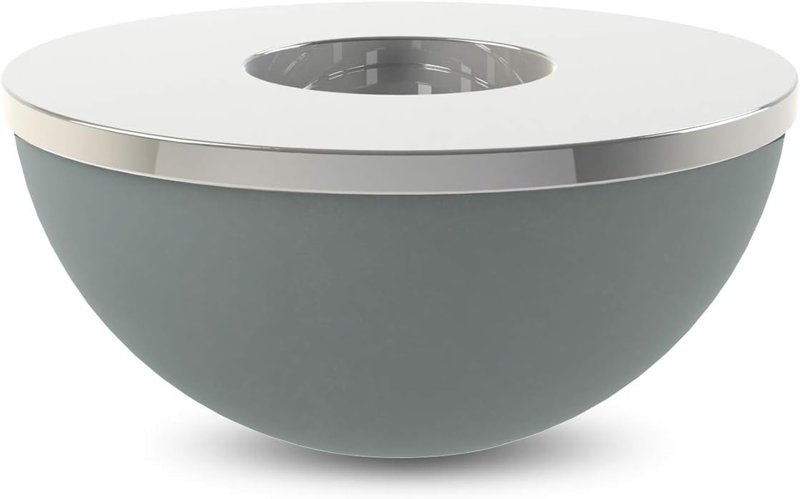 Cooee Design Light Bowl Tea Light Holder Ceramic Ocean Stainless Steel 10 cm