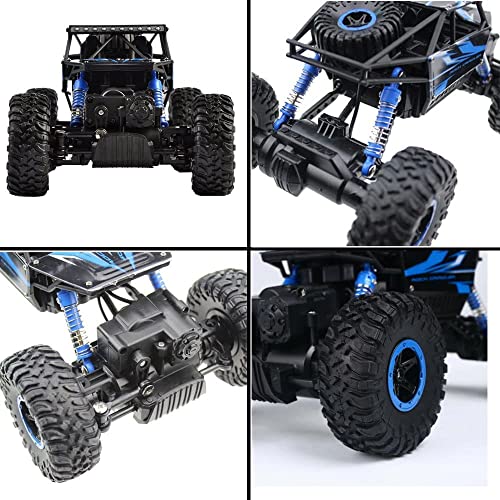Image of Remote Control Car 2.4Ghz RC Cars 4WD RC Rock Crawler Electric Radio Control Cars Off Road RC Monster Trucks Toys for Kids Boys (Blue)