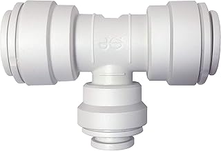 IPW Industries Inc-John Guest - Polypropylene Reducing Union Tee Quick Connect Fitting 3/8" OD x 1/4" OD x 3/8" OD/Single- PP30120812W