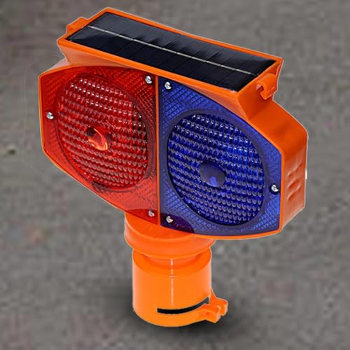 Luz de advertencia solar intermitente LED impermeable y de doble cara para construcción vial 3