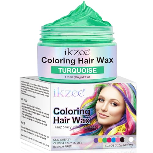 Temporäre Haarfarbe, 120 g Auswaschbar Haarfarbe Hair Wax Color Haartone für Männer Frauen, Haarfärbemittel Wachs für DIY, Party, Cosplay, Halloween (verde, 120 g)