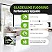 SPMG Glaze Luxe Self-Leveling Epoxy Floor Paint, High-Gloss Marble Effect, Quick-Dry, Wear-Resistant, Anti-Slip Coating for Indoor and Outdoor Floors，60 Sq Ft epoxy sand self leveling paint