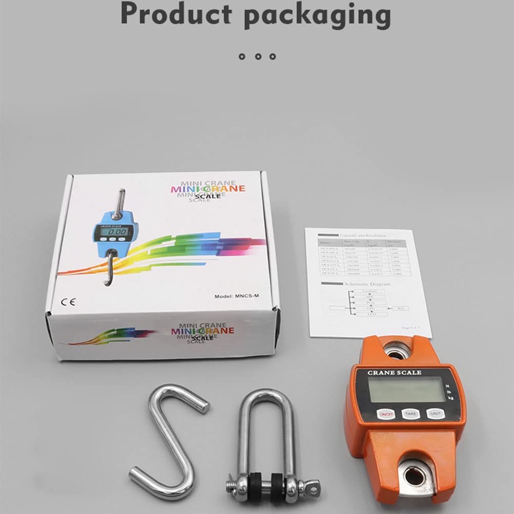 Hanging Scale MUALROUS 300kg Mini Digital Crane Scale 300kg/600lb