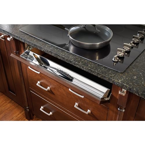 Image of Rev-A-Shelf 28 inch Tip Out Tray with Soft Close for Sink Base Cabinets, Storage Organizer for Kitchen, Laundry Room, or Vanity Cabinets, 6581-28SS-SC-1