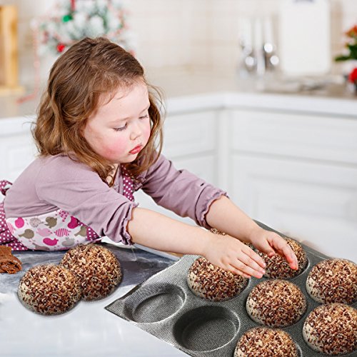 Bluedrop Silicone Hamburger Bread Forms Perforated Silicone Bakery Molds Tartlets Pita Moulds Sheets Food Grade For Industrial Large Size #TOP3