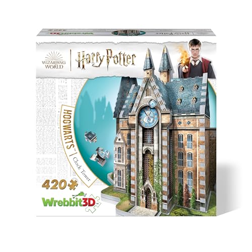 Wrebbit3D Harry Potter 3D Puzzle Model of Hogwarts Clock Tower | Hogwarts Castle Collection | 420 Jigsaw Puzzle Pieces | Build and Journey Through The...
