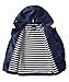 Hiheart Boys&Girls Waterproof Hooded Jackets Cotton Lined Rain Jackets Dark Navy 3T