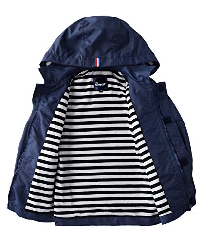 Image of Hiheart Boys Girls Waterproof Hooded Jackets Cotton Lined Rain Jackets