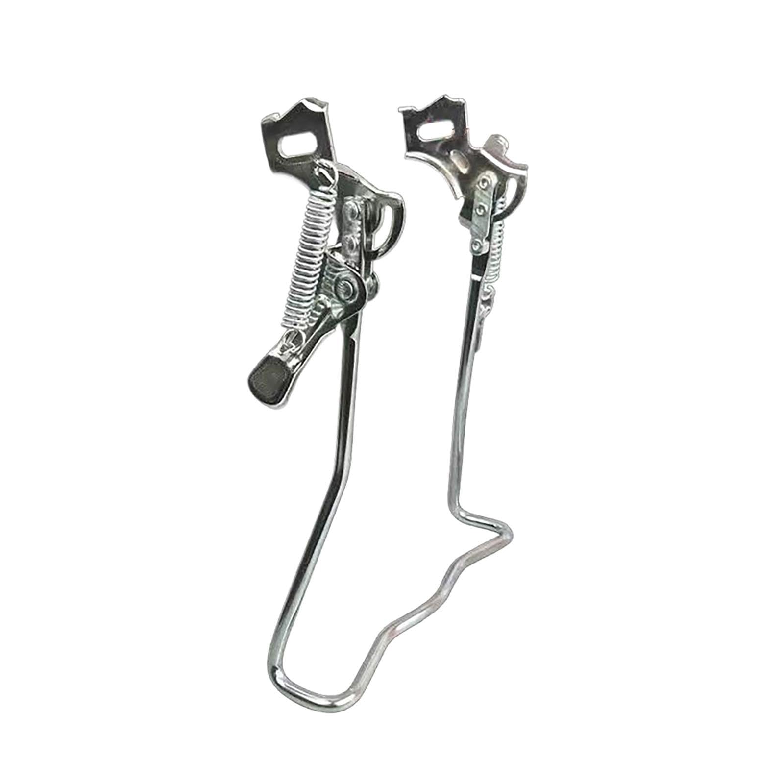 B Baosity Bike Drop Stand Bicycle Kickstand Repair Center Kickstand Vintage Style Parking Rack Bike Cruiser for Road Bike Mountain Bike, Height 32.5cm, Silver