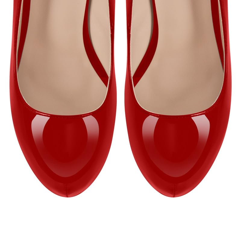 Scarpe da sera da donna con tacco alto, con tacco a spillo, Colore: rosso, 39 EU