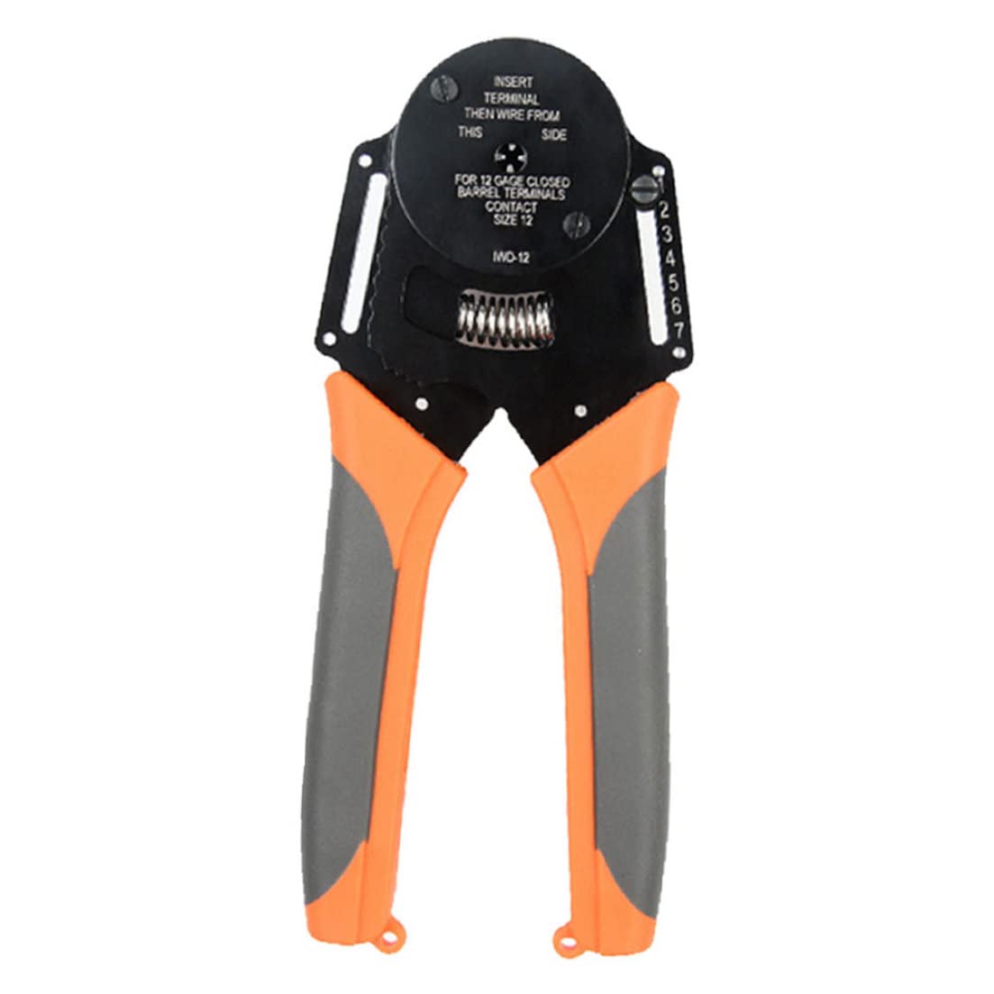 Pin Crimping Tool Crimper Plier Set Self-Adjustable Ratchet Wire Crimping Portable Sleeve-Type Crimper Plier Orange IWD-20 Hand Tools