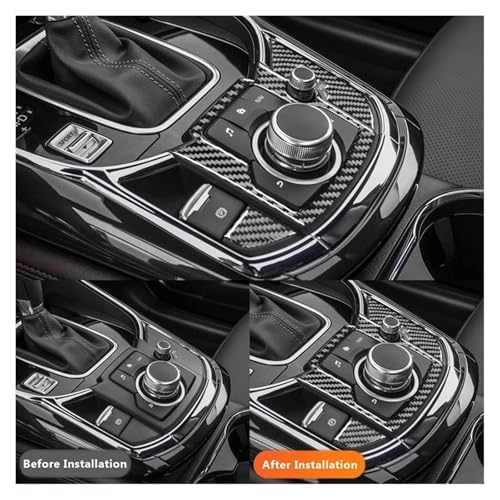 Accesorios interiores de coche tipo panel de perilla de coche en carbono para CX-9 3
