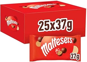 MALTESERS - Bonbons Chocolat au Lait Cœur Croquant - 25 x 35g Sachets de Chocolats - Grand Format - 925g