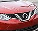 para Qashqai J11 2014-2016 Cromado Embellecedor para Parrilla Delantera Central de Plástico ABS Accesorios para automóviles 2 Piezas