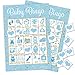 DISTINCTIVS Blue and Gold Boy Baby Shower Bingo Game - 24 Guests