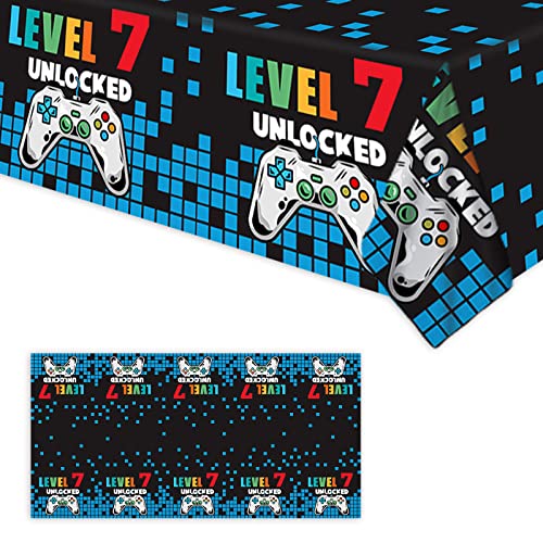 Orikek 7Th Happy Birthday Party Supplies Tablecloth Decorations For Video Game Kids Official Teen Player On Birthday Party Decoration Picnic Camping Plastic Table Cover Supplies #TOP4