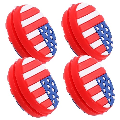 BESTonZON 4Pcs Tennis Racket Dampeners US Flag Pattern Silicone Absorbers Vibration Dampeners for Tennis Players Easy Installation Enhance Comfort and Control Every Shot