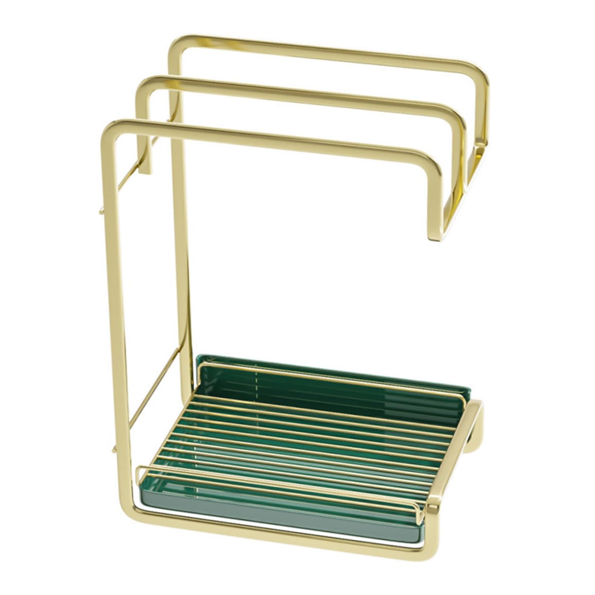 MAGICLULU Porta Spugne Vassoio di Scolo, Supporto da Parete per Cucina, Organizzatore per Utensili da Lavello in Ferro e Plastica Stile Creativo