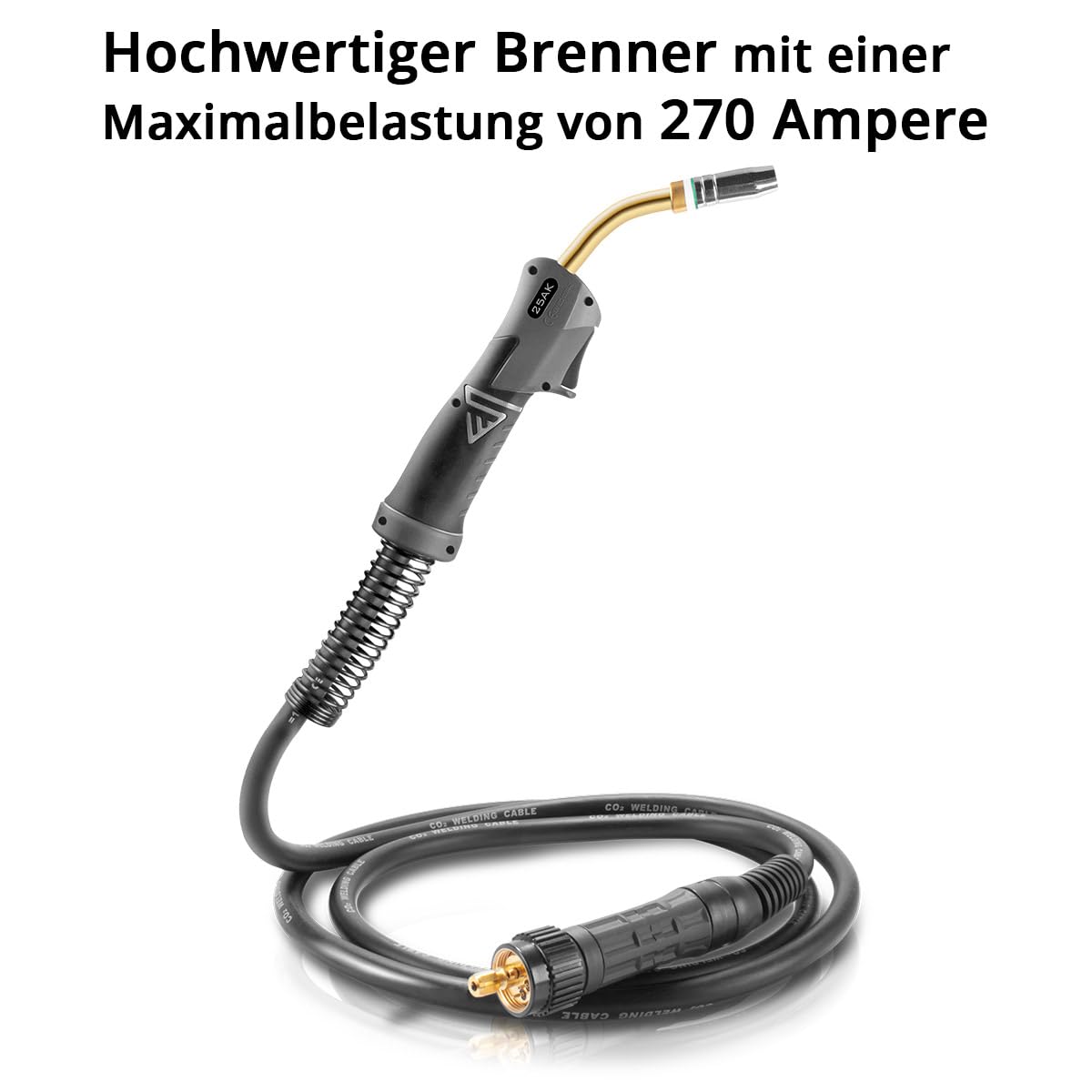 STAHLWERK antorcha de soldadura AK25/MB25 con paquete de mangueras 5m conexión Euro central, máquinas de soldar, refrigerada por gas, ligera, flexible