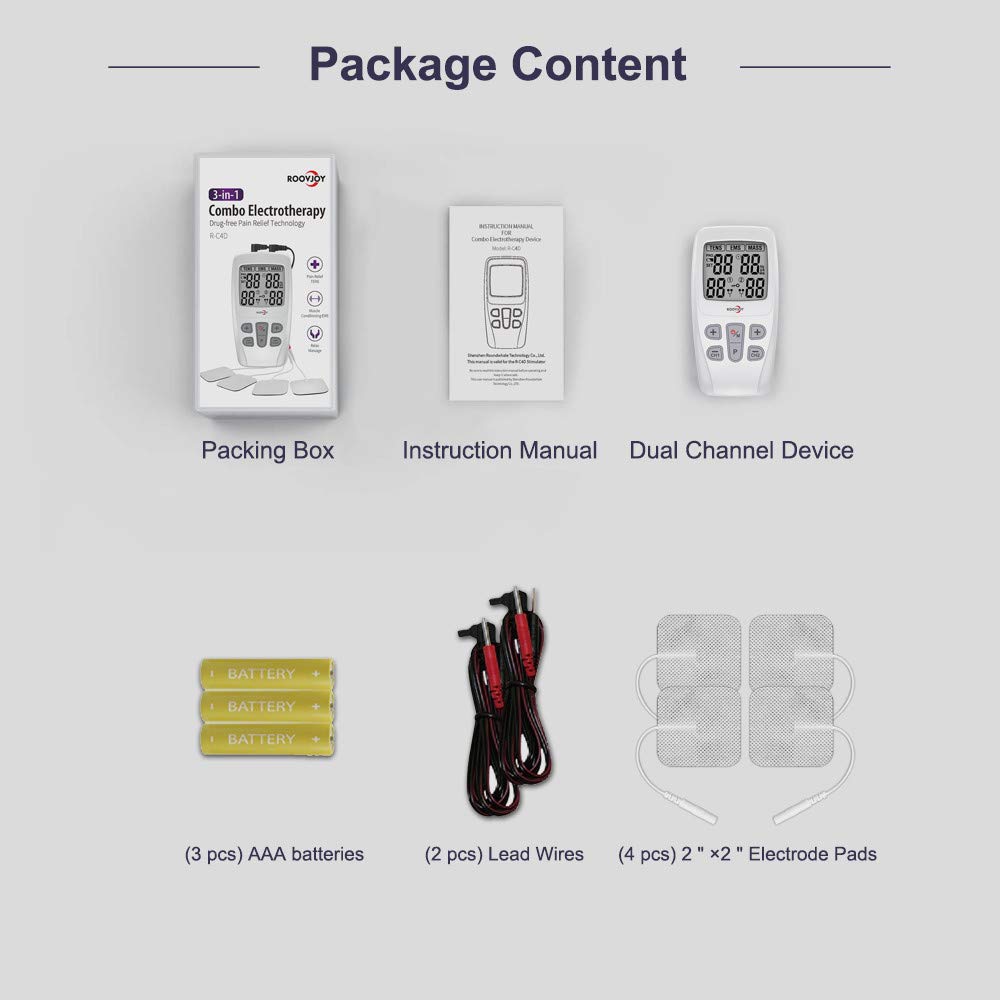 TENS-EMS-Massage Plus Elektrostimulationsgerät R-C4D / digital mit 22 Programme
